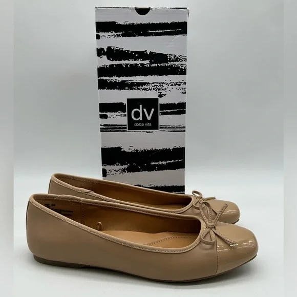 DV by Dolce Vita Moxy Nude Beige Patent Ballet Flats Women’s Size 9 NWB - Picture 12 of 12